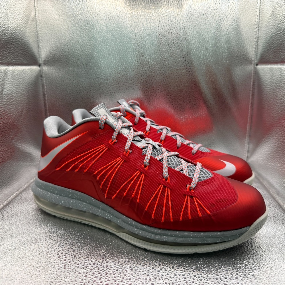 Size 10 Nike Max LeBron X Low 'Ohio State' University/Red Mens‎ Shoes 579765-600